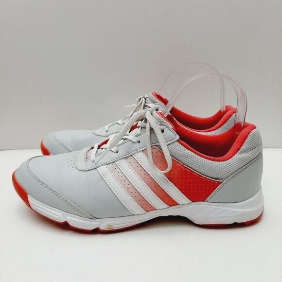 ADIDAS Tech Response Golf Shoes Soft Spike Grey & Pink Sz 7.5 Flawed - Picture 7 of 16